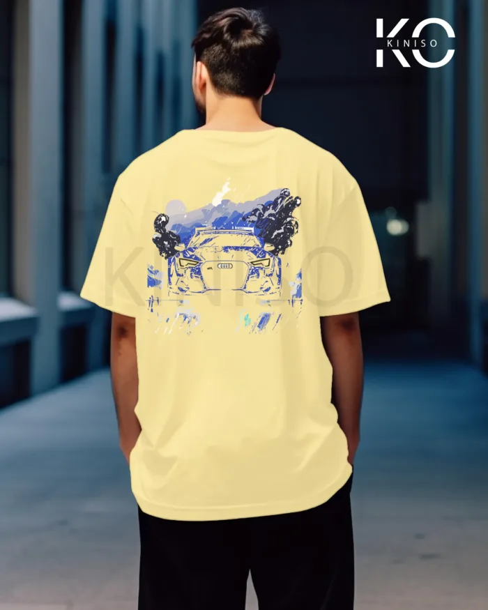 Car Graphic T Shirts for guys with Car Half Back Design - Image 13
